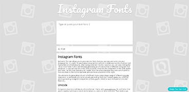 Instagram风格字体生成器-IGFonts.io