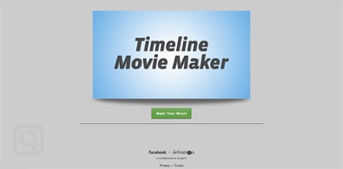 Facebook个性化电影体验-Timeline Movie Maker