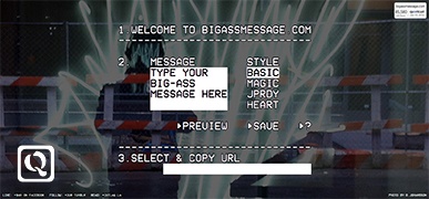 在线生成大字符短信-BIG ASS MESSAGE