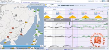 专业级天气预报示意图-WeatherSpark