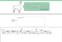 滑稽搞笑的草泥马字体-llama font