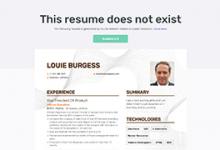 在线生成虚拟简历-This resume does not exist